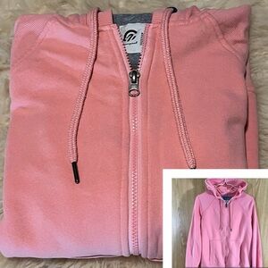 Champion Rose Pink Fleece Lined Zip-Up Hoodie Sweatshirt Jacket